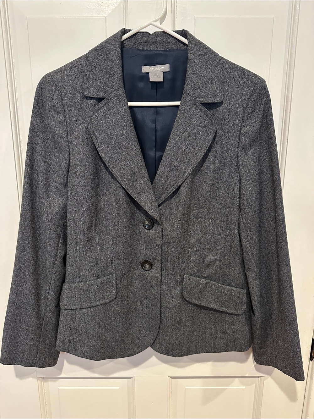 Ann Taylor Gray Tailored Women's Blazer Jacket